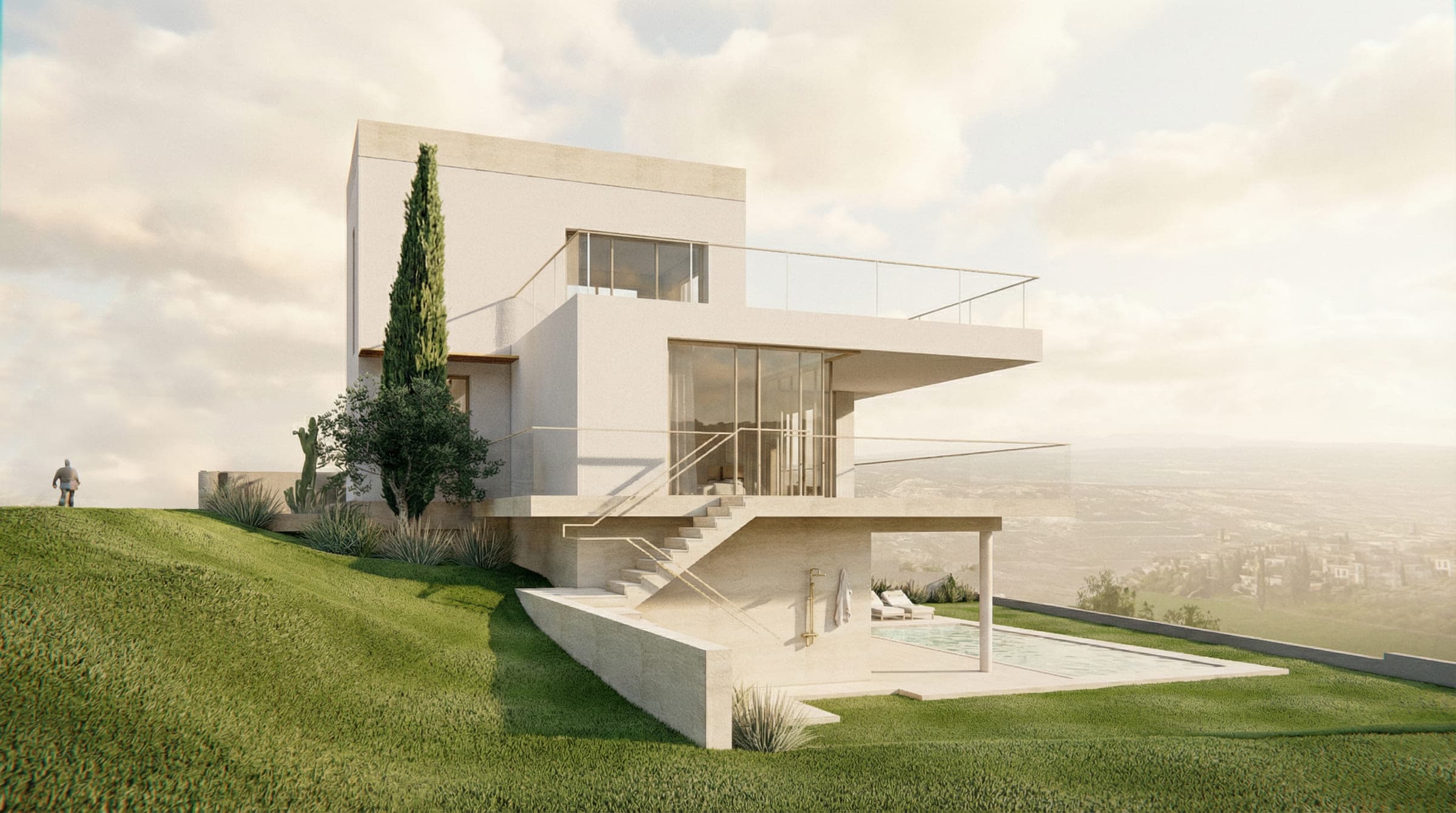 Architectural renderings of the Pissouri House project