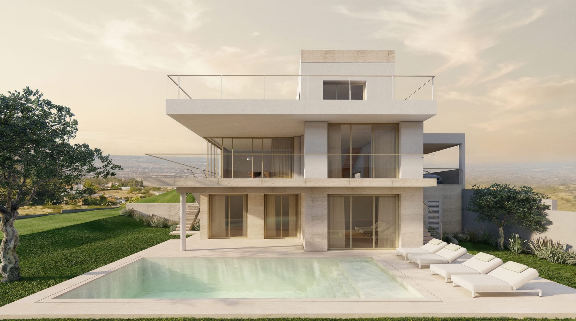 Architectural renderings of the Pissouri House project (3/6)